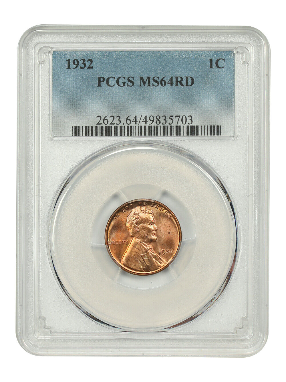 1932 1C PCGS MS64RD - Lincoln Cent (Wheat Reverse)