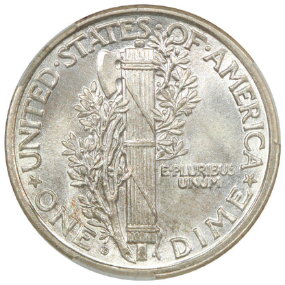 1921-D 10C CACG MS66FB ex: D.L. Hansen - Mercury Dime