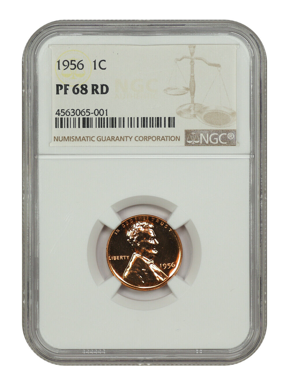 1956 1C NGC PR68RD - Lincoln Cent (Wheat Reverse)