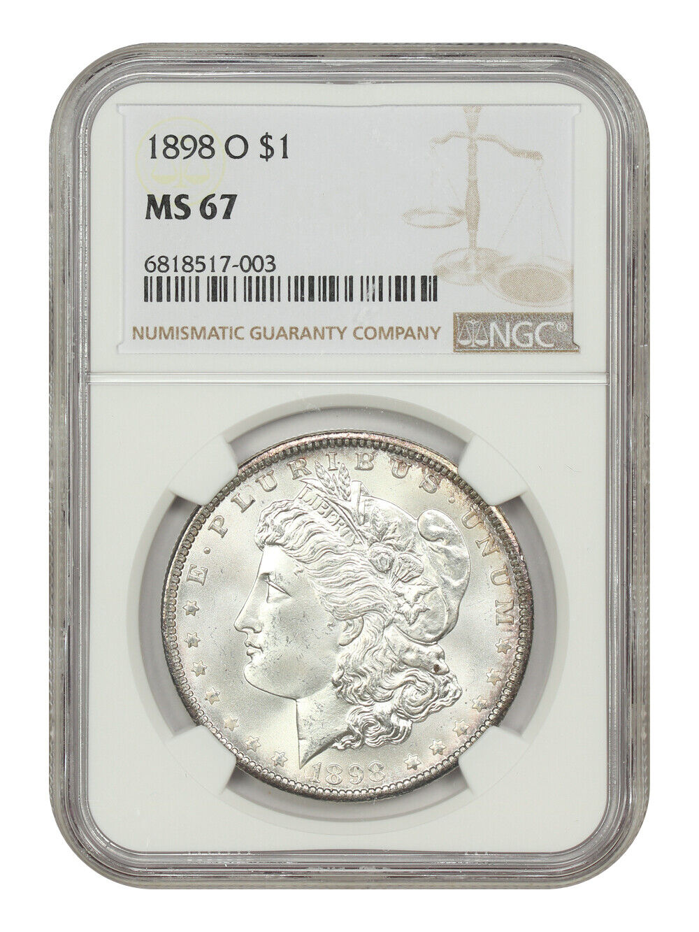 1898-O $1 NGC MS67 - Morgan Dollar