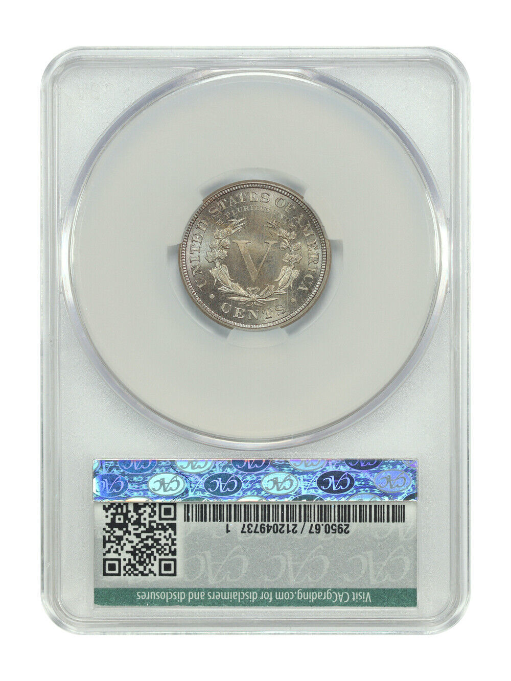 1885 5C CACG MS67 ex: D.L. Hansen - Liberty Nickel