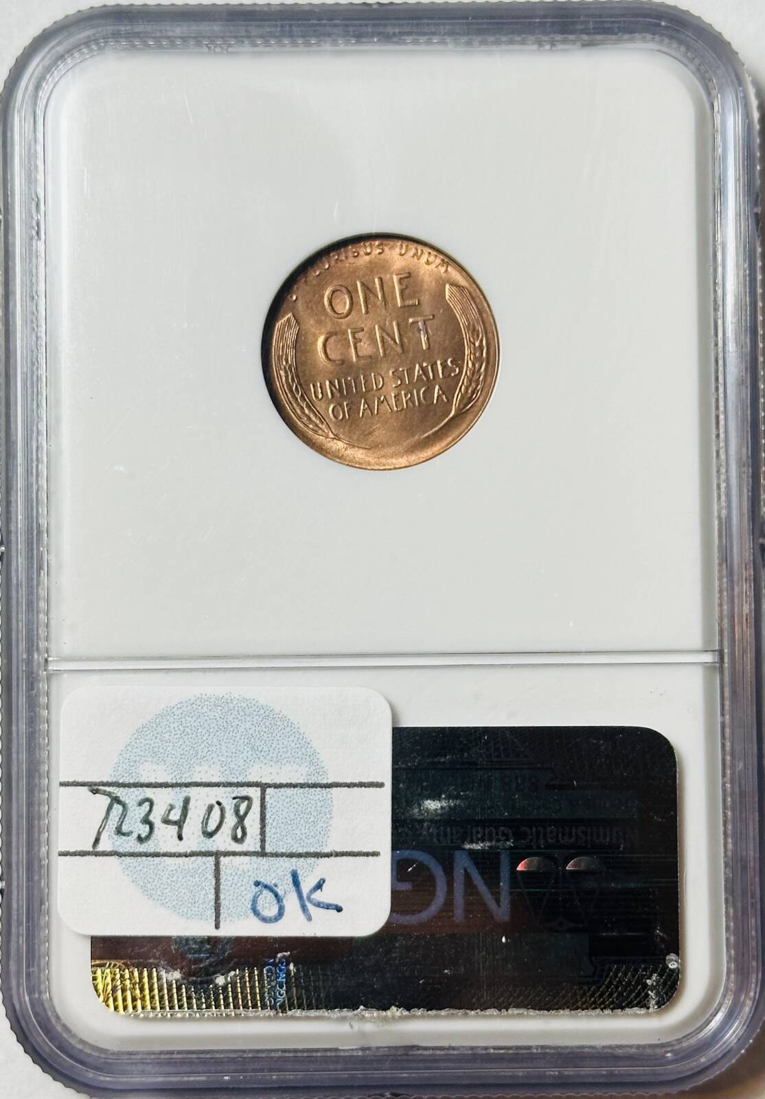 1953 P Small Cents Lincoln, Wheat Ears Reverse NGC MS-66 RD