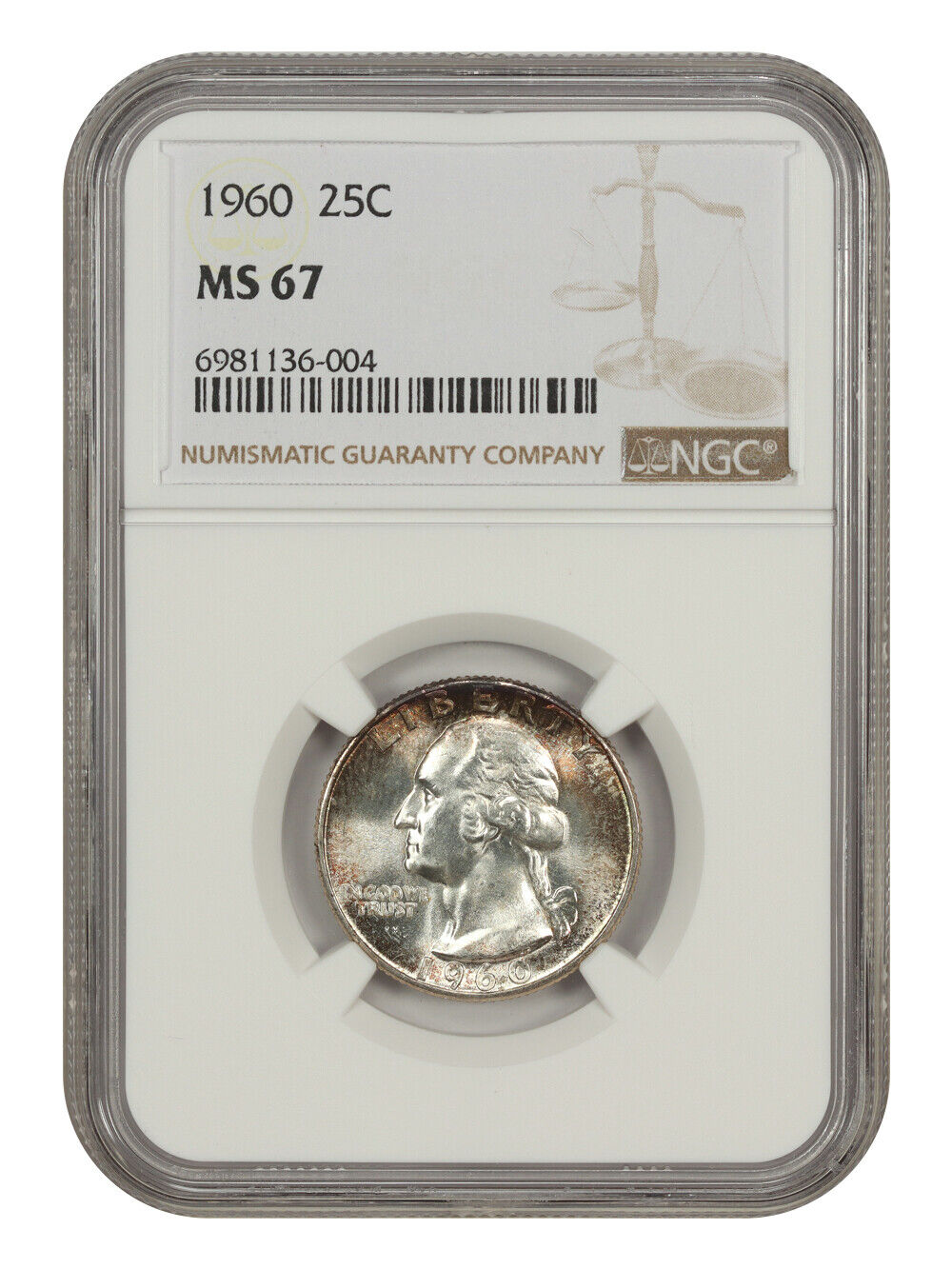 1960 25C NGC MS67 - Washington Quarter