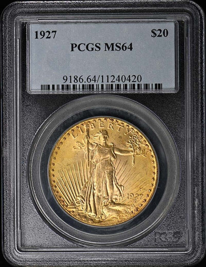 1927 $20 Saint Gaudens PCGS MS64