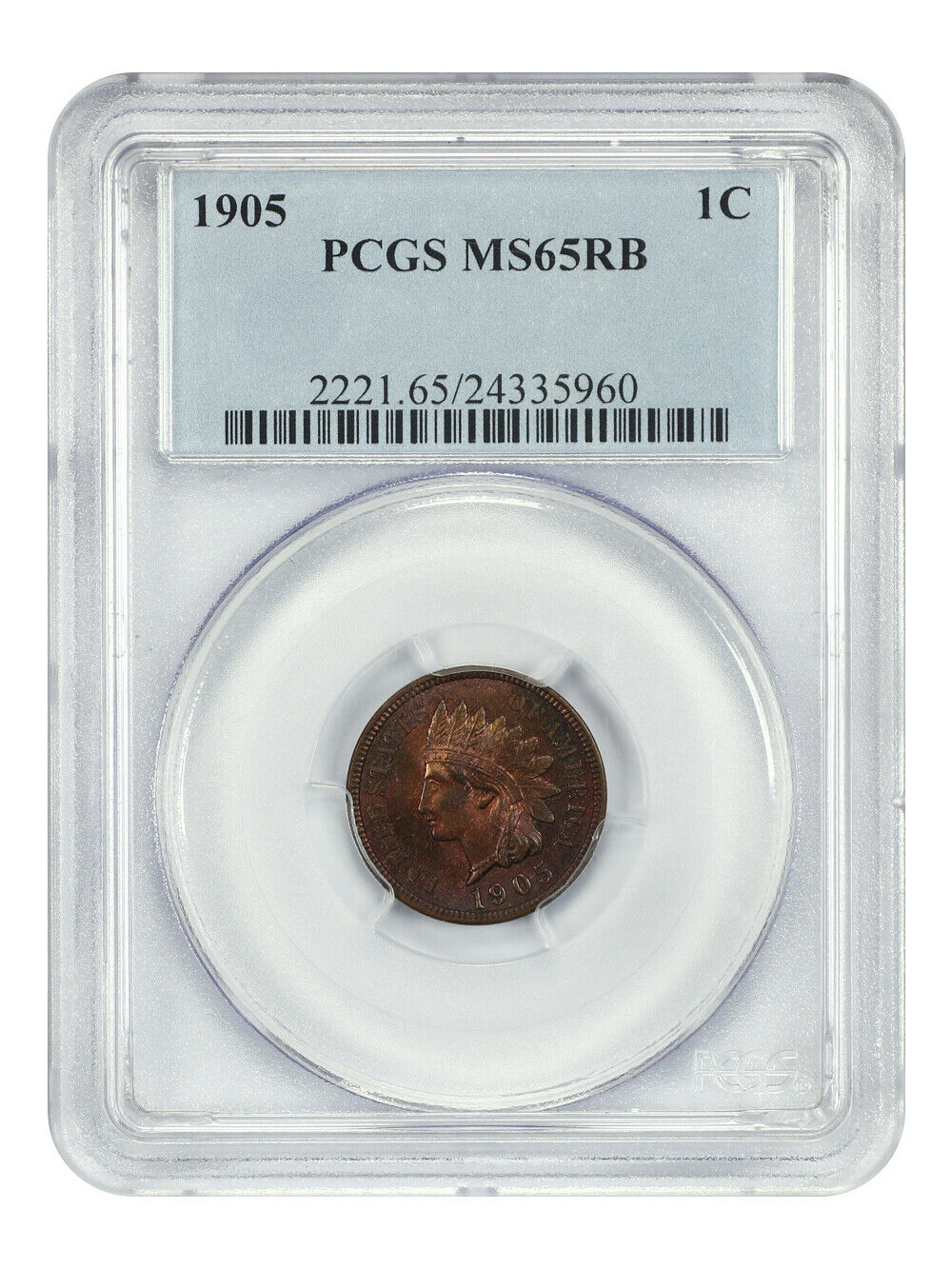 1905 1C PCGS MS65RB - Indian Cent