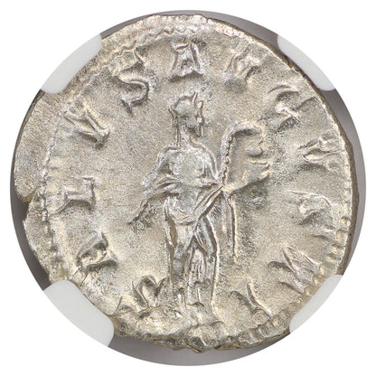 Ancient Roman: Gordian III (AD 238-244) AR Denarius NGC MS