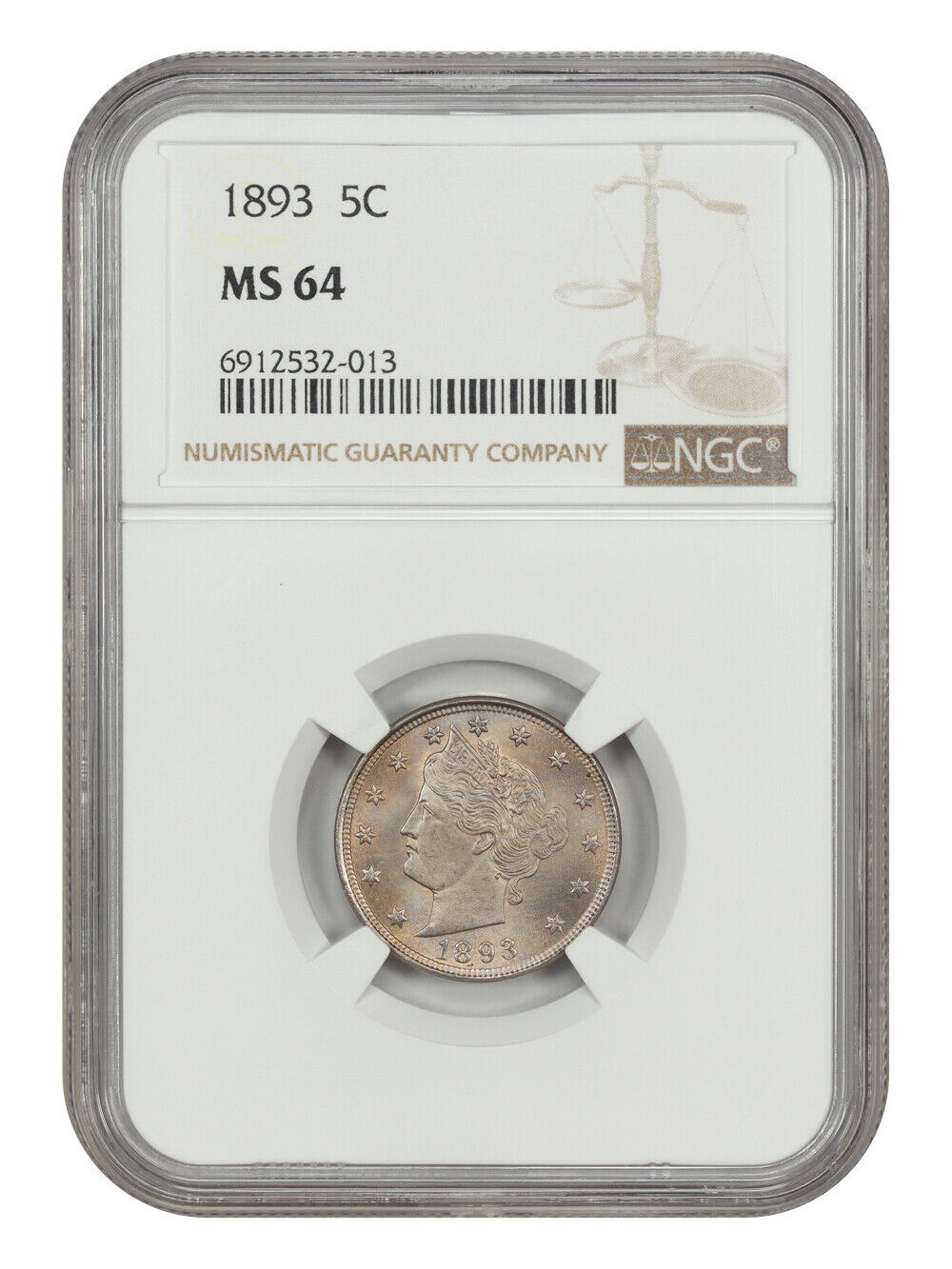 1893 5C NGC MS64 - Liberty Nickel