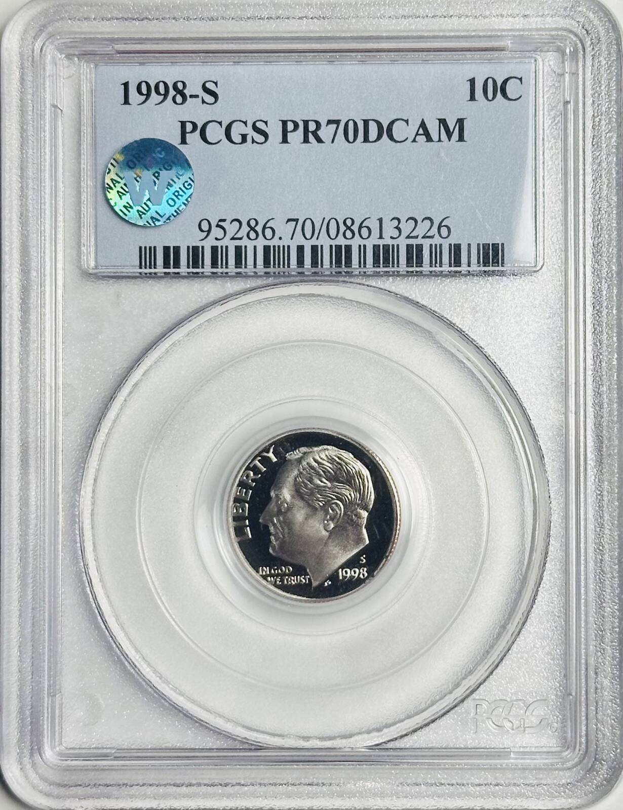 1998 S Dimes Roosevelt PCGS PR-70 DCAM