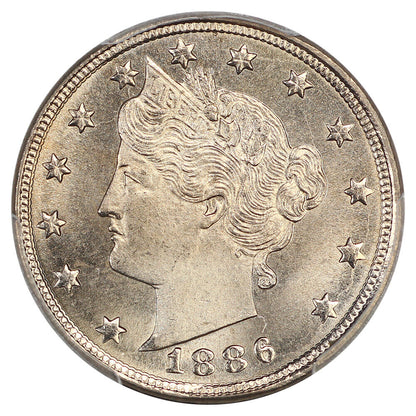 1886 5C PCGS MS66 ex: D.L. Hansen