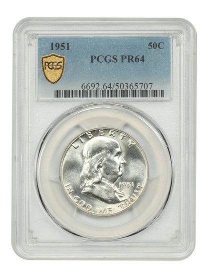 1951 50C PCGS PR64 - Franklin Half Dollar - Better Proof Date