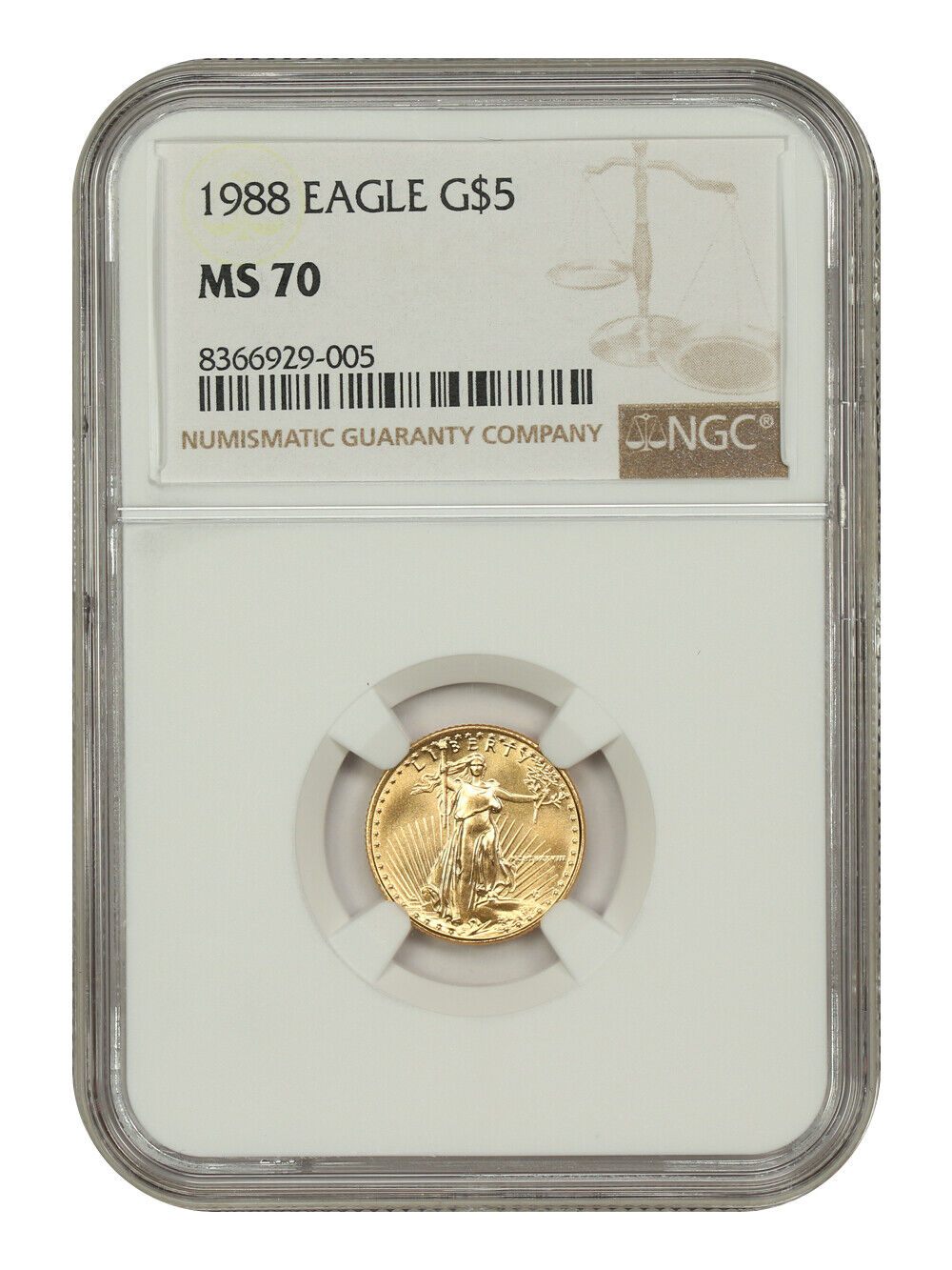 1988 $5 Gold Eagle NGC MS70 - $5 Gold Eagles