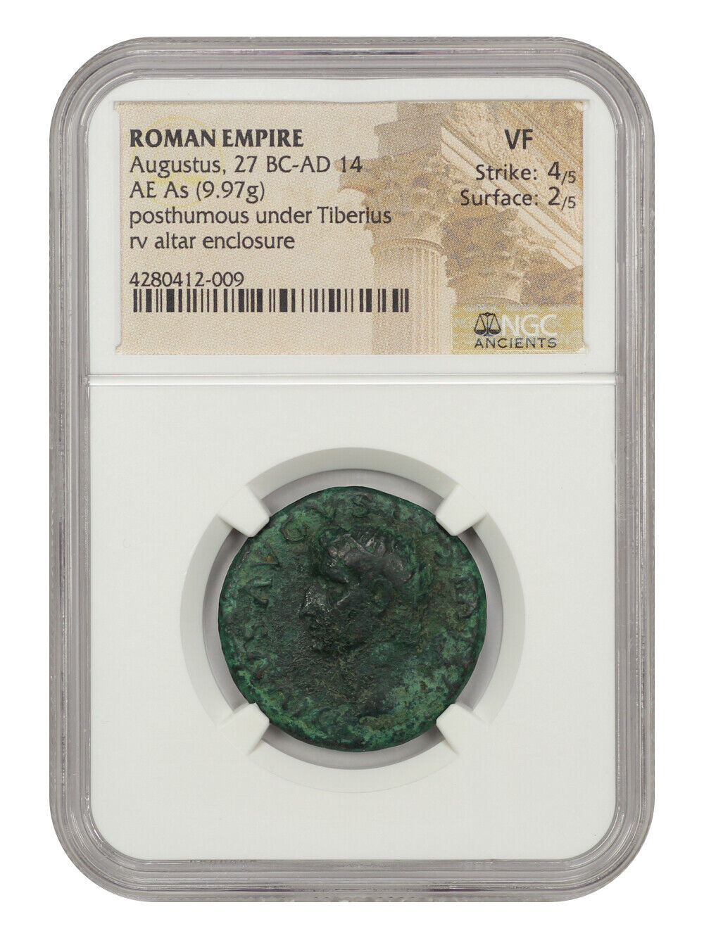 Ancient Roman: Augustus (27 BC-AD 14) AE As NGC VF (Posthumous Under Tiberius)