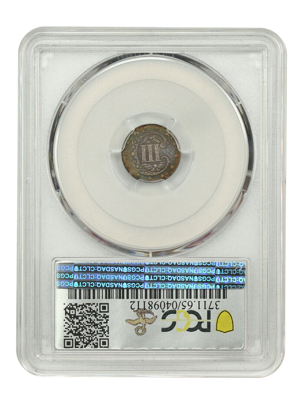 1862 3CS PCGS PR65 ex: D.L. Hansen