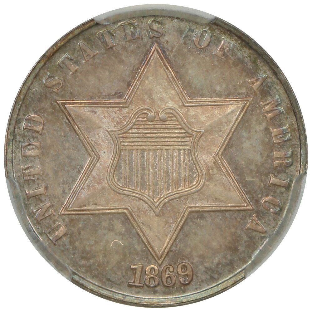 1869/9 3CS CACG PR65 ex: D.L. Hansen - Three Cent Silver