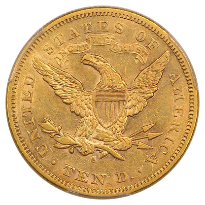 1876-S $10 PCGS AU53 ex: D.L. Hansen