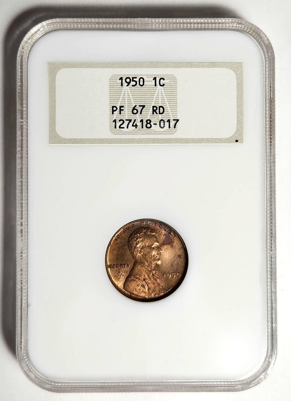 1950 P Small Cent Lincoln NGC PF-67 RD - OLD HOLDER