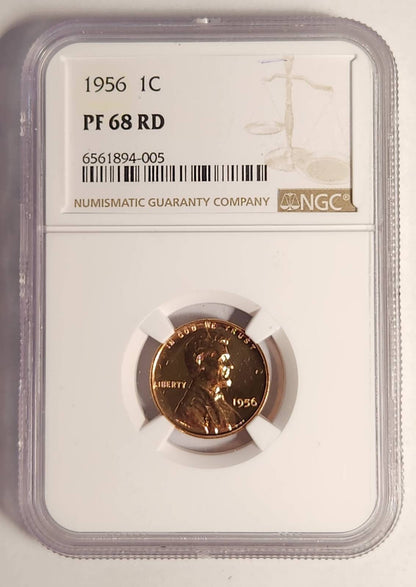 1956 P Small Cent Lincoln NGC PF-68 RD