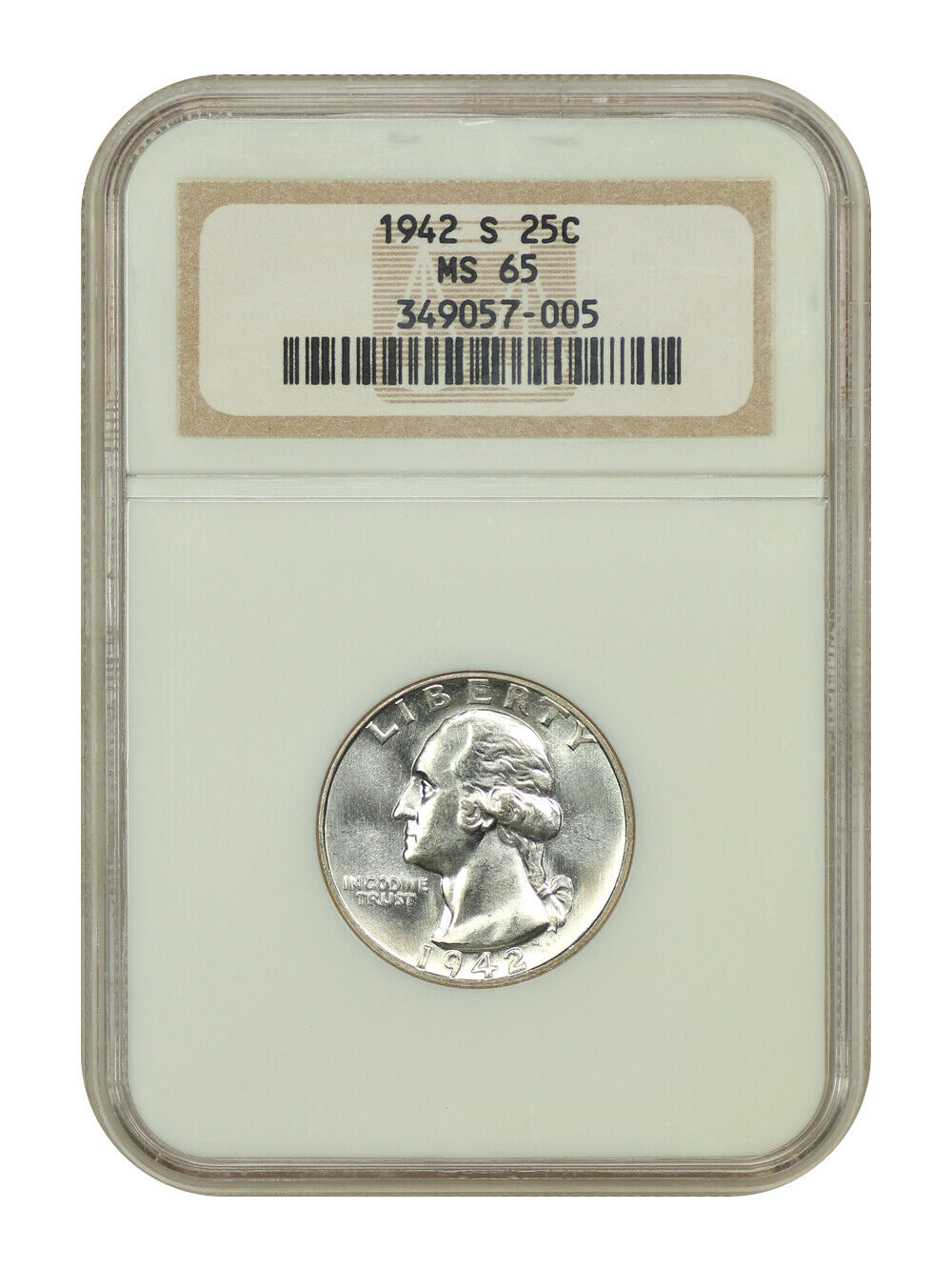 1942-S 25C NGC MS65 - Washington Quarter