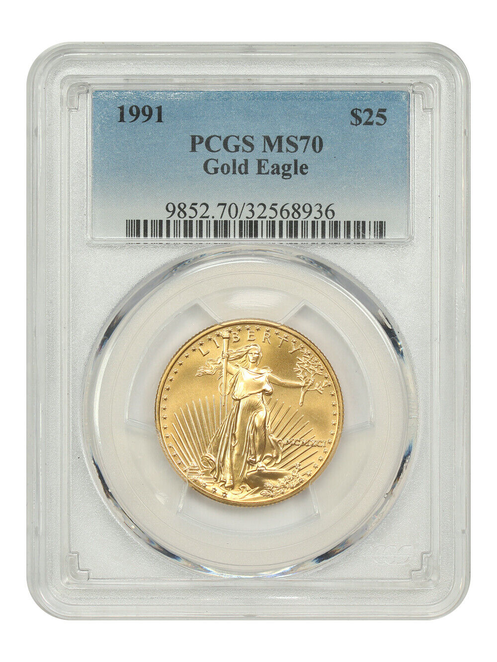 1991 $25 Gold Eagle PCGS MS70 - $25 Gold Eagles