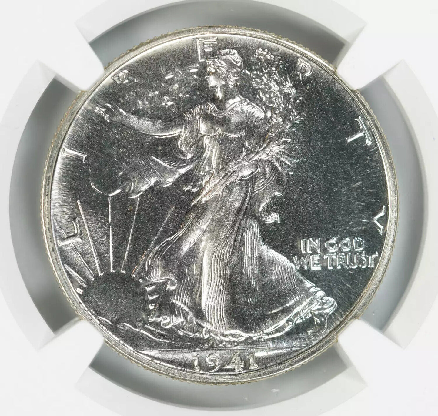 1941 PROOF WALKING LIBERTY HALF DOLLAR 50C NO 'AW' NGC PF 67 PROOF (005)