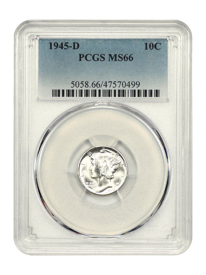 1945-D 10C PCGS MS66