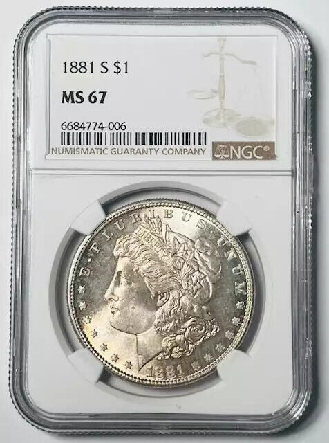 1881 S Morgan Silver Dollar NGC MS-67 Great Luster!