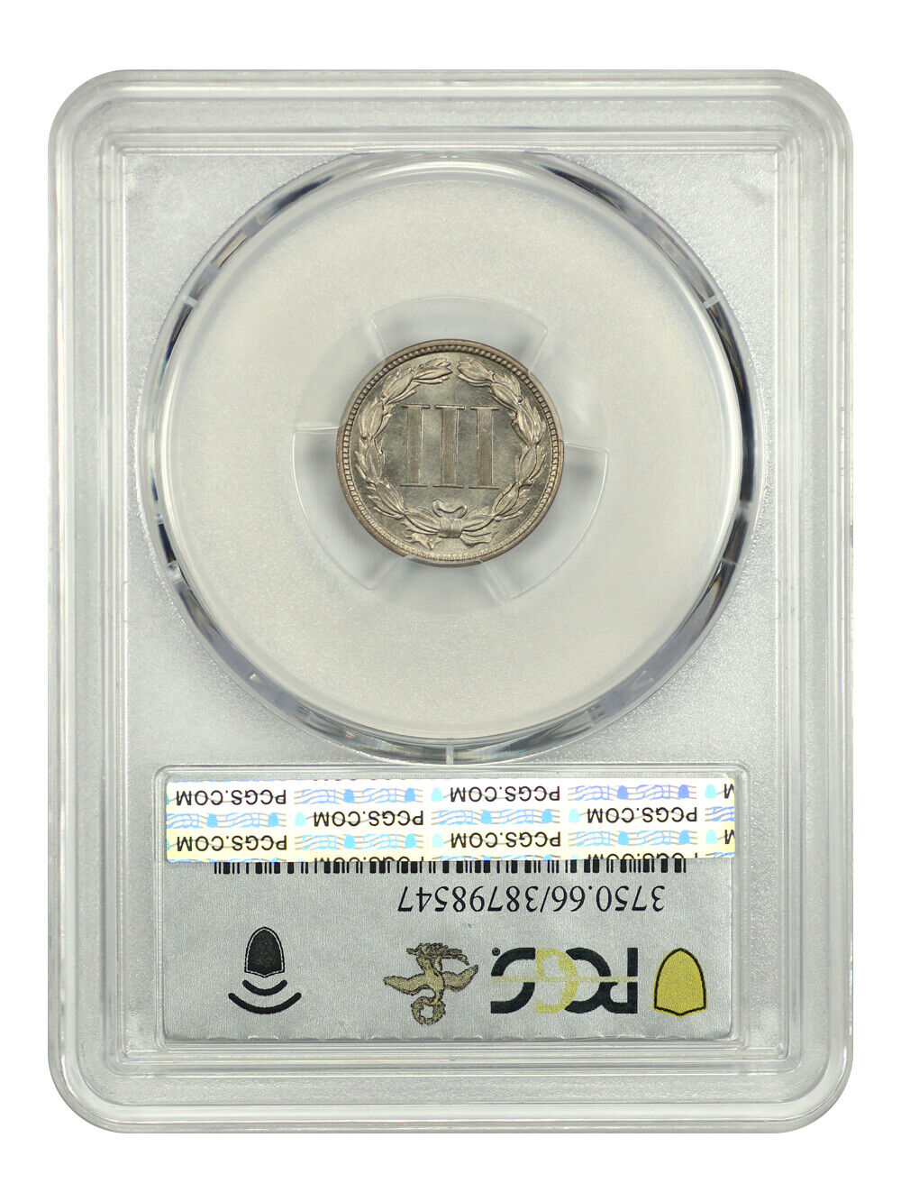 1882 3CN PCGS MS66