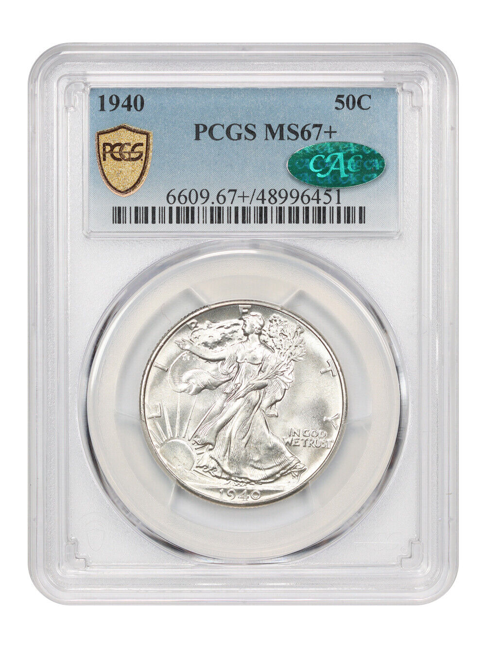 1940 50C PCGS/CAC MS67+