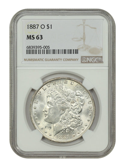 1887-O $1 NGC MS63 - Morgan Dollar