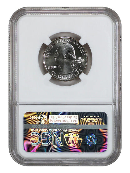 2015-P 25C Bombay Hook NP NGC MS68 - Type 1 - Clad