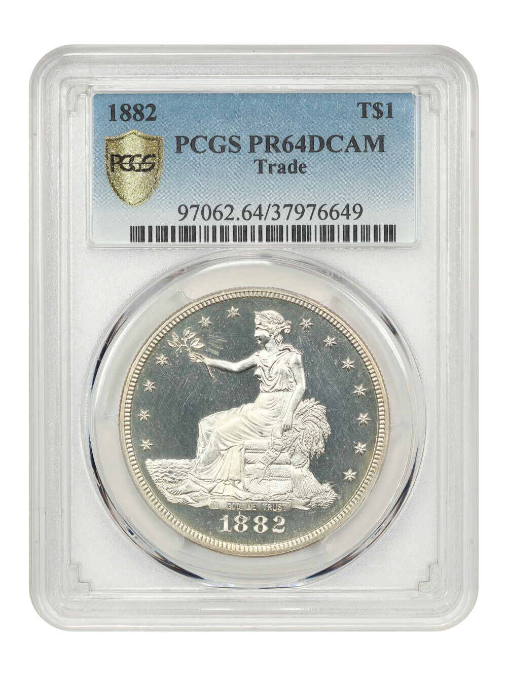 1882 Trade $1 PCGS PR64DCAM