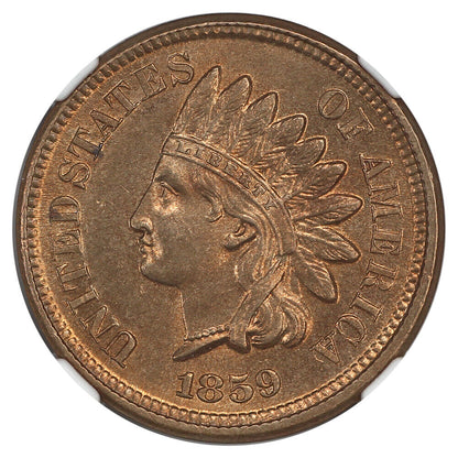 1859 1C NGC MS65 - Indian Cent - Popular 1-Year Type Coin