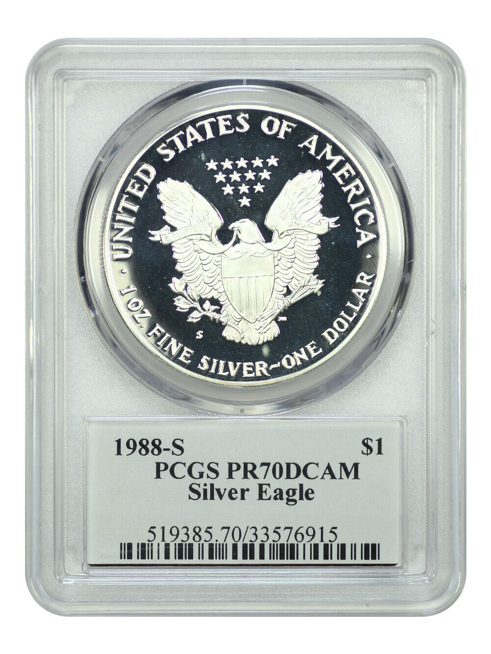 1988-S $1 Silver Eagle PCGS PR70DCAM - Silver Eagles