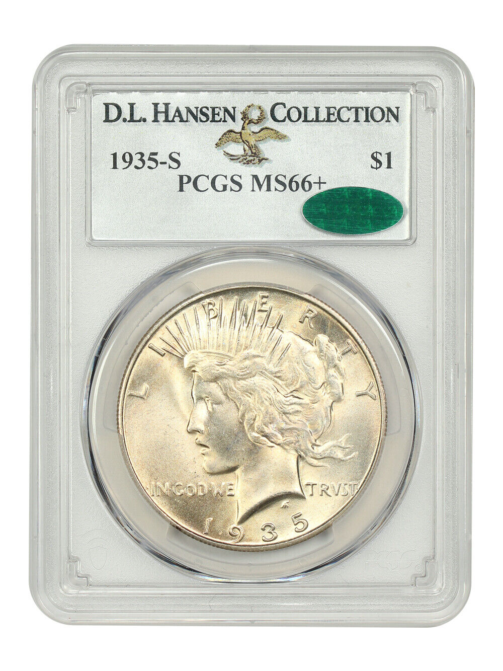 1935-S $1 PCGS/CAC MS66+