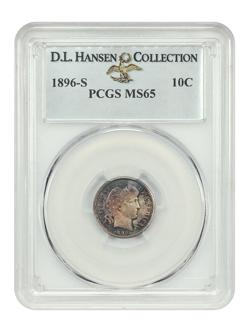 1896-S 10C PCGS MS65 ex: D.L. Hansen