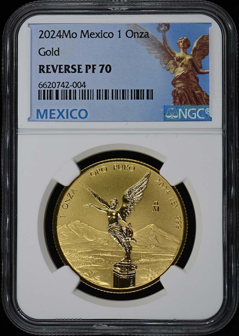 2024 Mo Mexico 1 Onza Gold Libertad NGC Reverse PF70