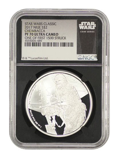 Niue: 2017 Star Wars Chewbacca $2 NGC Proof 70 UCAM (First 1500 Struck, w/Box)