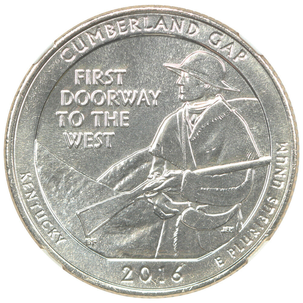 2016-D 25C Cumberland Gap NP NGC MS69 - Type 1 - Clad