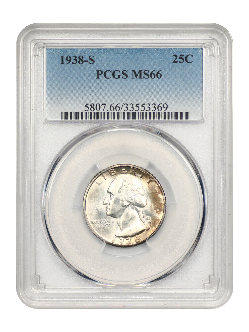 1938-S 25C PCGS MS66