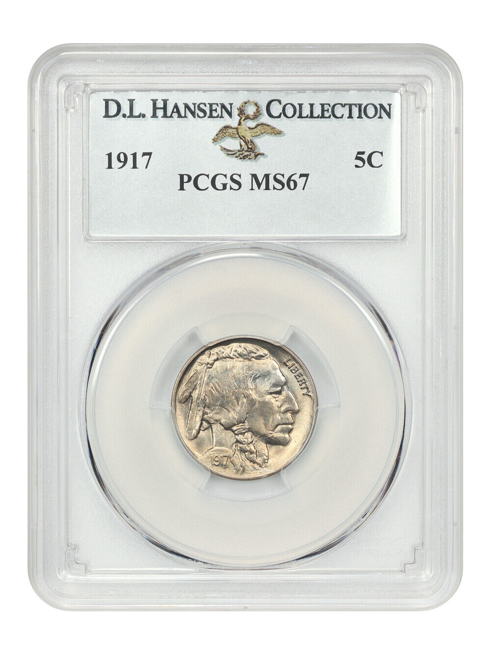 1917 5C PCGS MS67 ex: D.L. Hansen