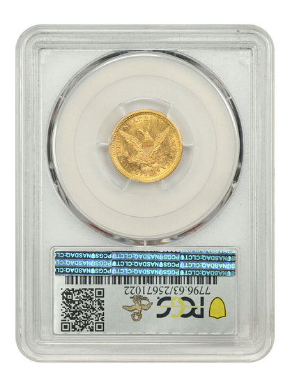 1862 $2.50 PCGS MS63 ex: D.L. Hansen - Liberty Head $2.5 - Civil War Era Issue