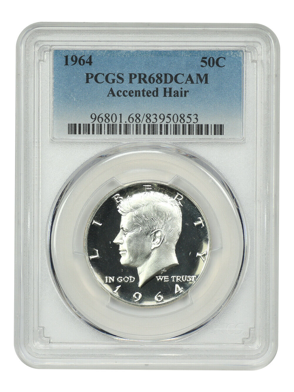 1964 50C PCGS PR68DCAM (Accented Hair) - Kennedy Half Dollar - Popular Variety