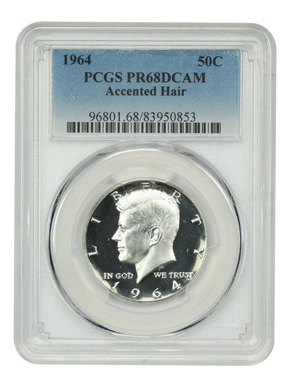 1964 50C PCGS PR68DCAM (Accented Hair) - Kennedy Half Dollar - Popular Variety