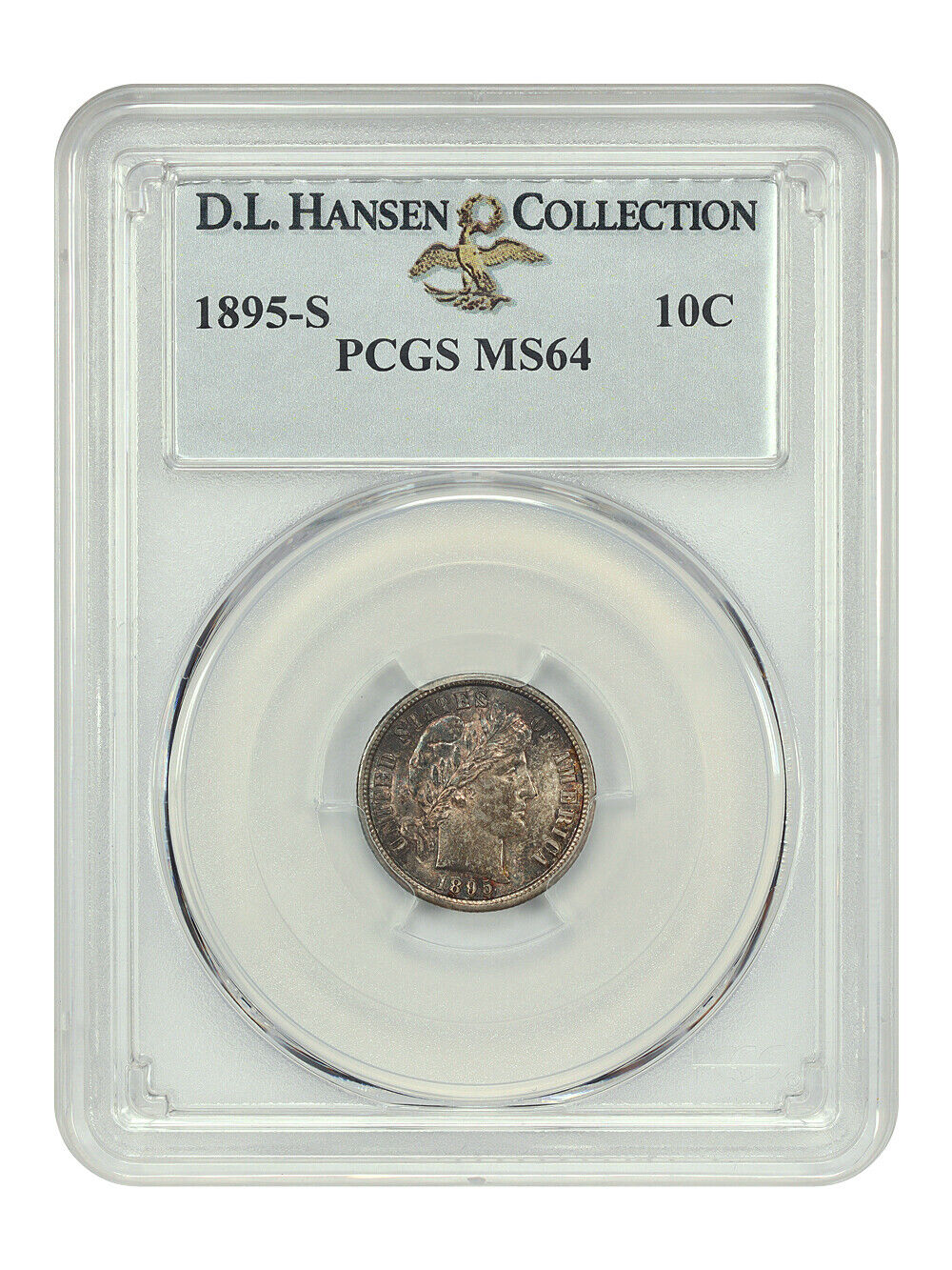 1895-S 10C PCGS MS64 ex: D.L. Hansen