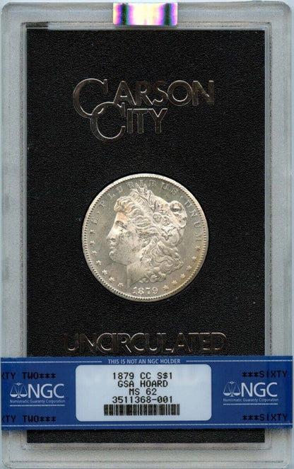 1879-CC Morgan Dollar GSA HOARD S$1 NGC MS62