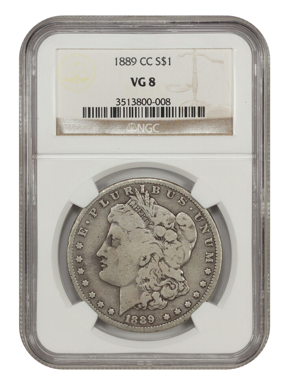 1889-CC $1 NGC VG08 - Morgan Dollar - Key Date CC-Mint Morgan