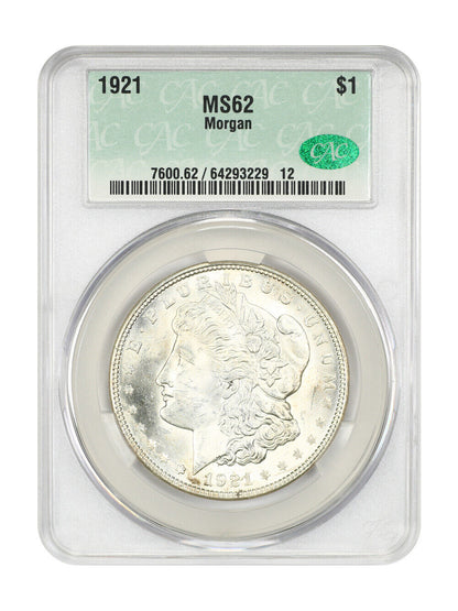 1921 $1 Morgan CACG MS62