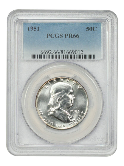 1951 50C PCGS PR66 - Franklin Half Dollar