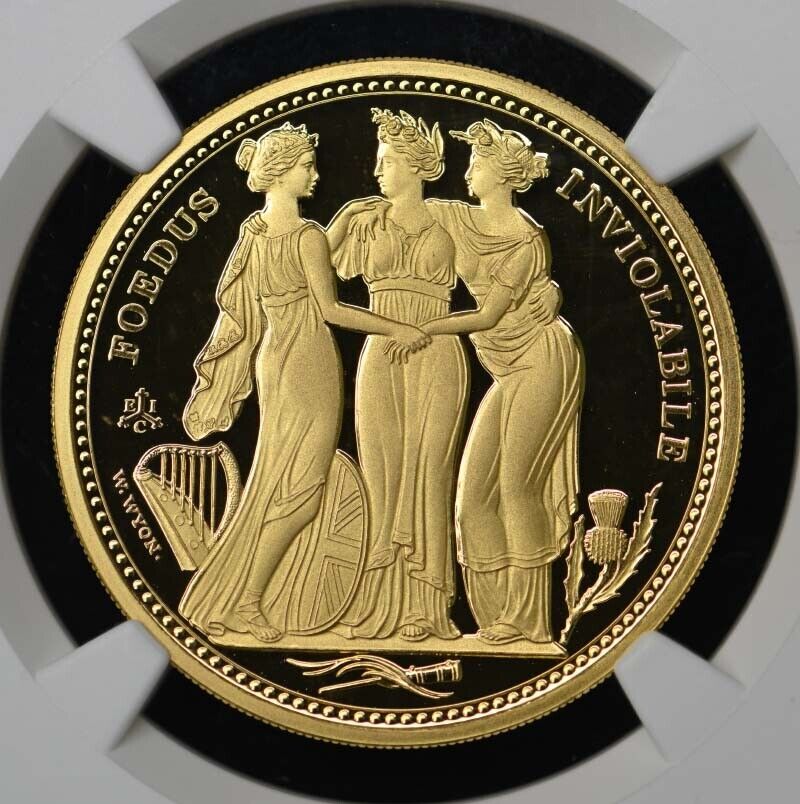 2021 St Helena Three Graces Gold 5 Pounds First Day NGC PR70DCAM