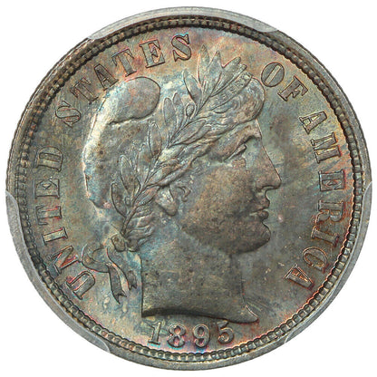 1895 10C PCGS MS66 - Barber Dime - Key Date P-Mint